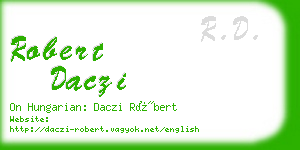 robert daczi business card